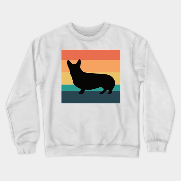 Corgi Dog Vintage Sunset Crewneck Sweatshirt by DPattonPD